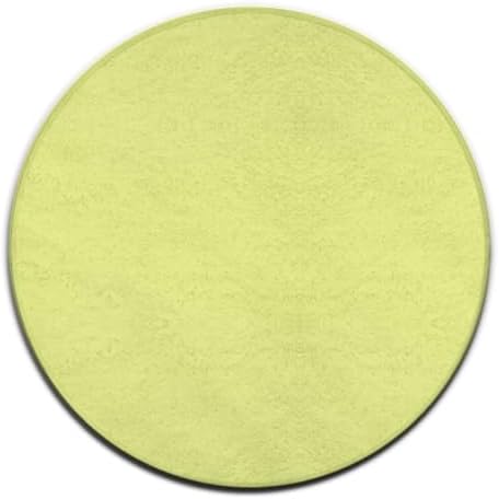 Home Decor Non Slip Kitchen Office Circle Rug, Machine Washable Modern Round Area Rug, Room Sofa Yoga Soft Round Carpet Yellow, 36inch