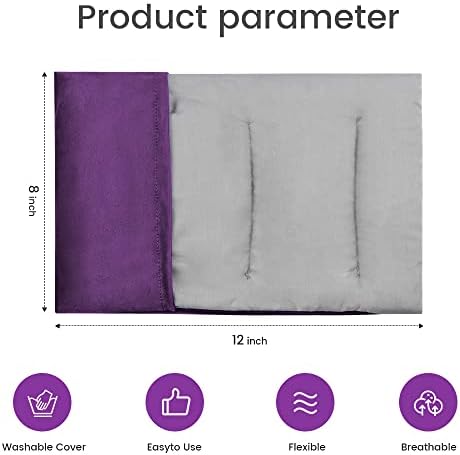 Microwave Heating Pad 8 * 12" Microwave Bean Bag Heating Pad for Neck and Shoulders, Moist Heat Pack Pillow Warm Compress for Knee, Muscles, Joints, Abdomen - Purple
