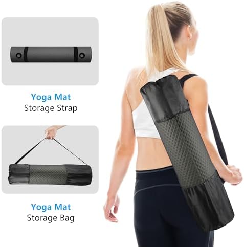 LFS Yoga Mat 72.8" x 31.5" x 2/5 inch Thick With Strap and Bag, Extra Wide