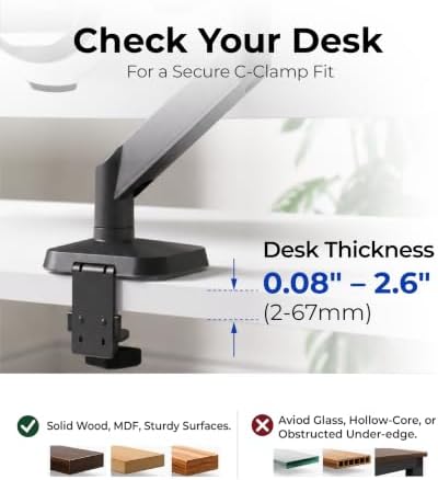 Modernsolid Heavy Duty Monitor Arm for 34-49 Inch Ultrawide Curved Screens