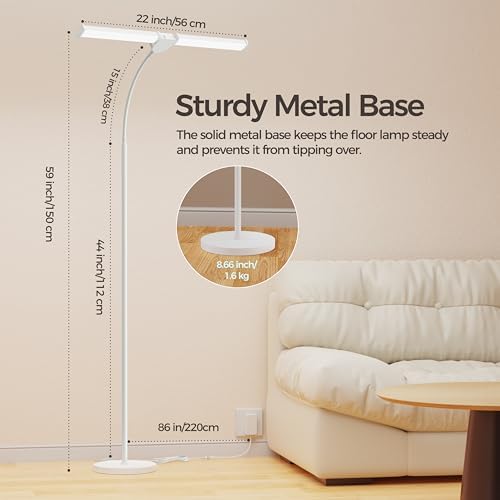 LED Floor Lamp for Living Room, Bright Reading Lamps for Office