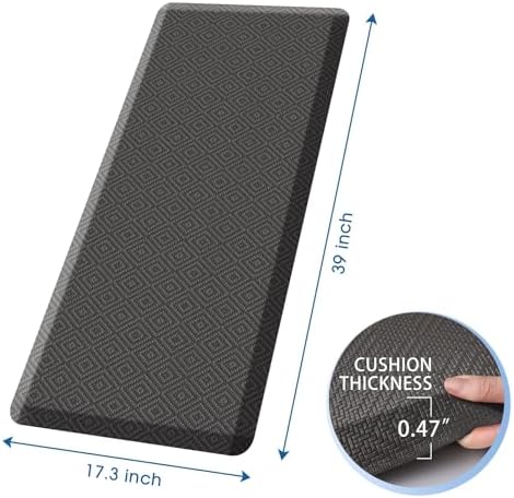 Anti-Fatigue Kitchen Mats for Floor Standing and Comfort Desk Mats 17"x39"