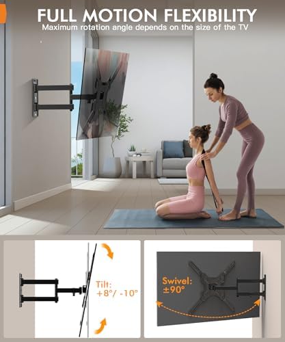 Full Motion Corner TV Wall Mount for 26-55 Inch TVs