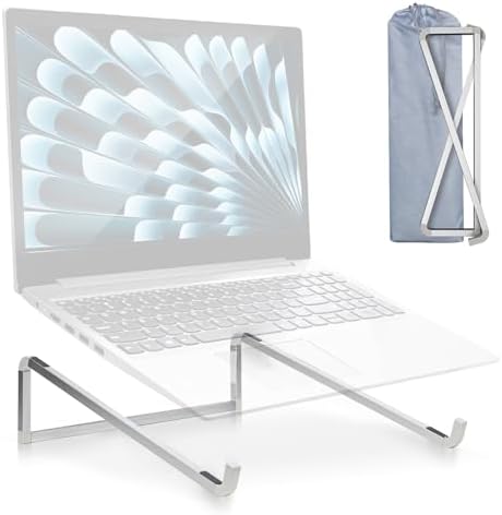 TENOC Foldable Laptop Stand for Desk, Silver