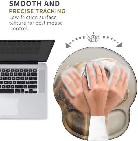 Owl Mouse Pad with Wrist Support Gel Mousepad Wrist Rest Ergonomic Mouse Mat Gaming Cushion Mouse Pads for Computer Office Work Women Men Kids