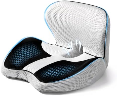 Office Chair seat Cushion, L-Shaped Ergonomic seat Cushion,Memory Foam seat Cushion can Relieve Back Pressure