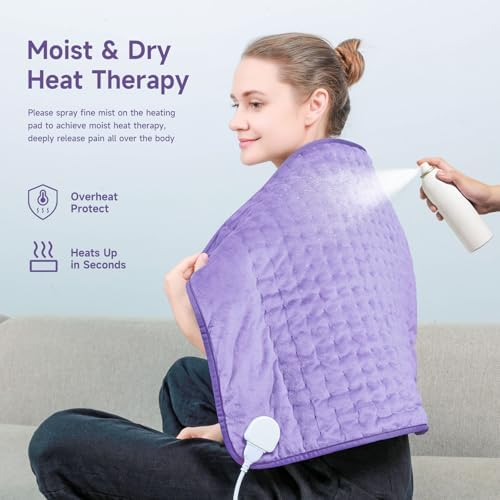 Heating Pad 20"x24" Large Heating Pad for Back Neck Shoulder Muscle Pain Period Cramps Relief, Electric Heating Pads, Mother's Day Birthday Christma s Gifts for Women