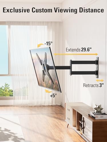 Mounting Dream Long Arm TV Wall Mount for Most 26-65 Inch TVs Full Motion