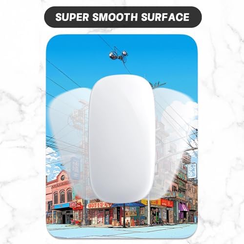 Small Mouse Pad, Mini Mouse Pad 6 x 8 Inch, Thick Rubber Waterproof Mouse Mat, Cute Mousepad for Women Men Wireless Mouse Laptops Home Office, Streetscape