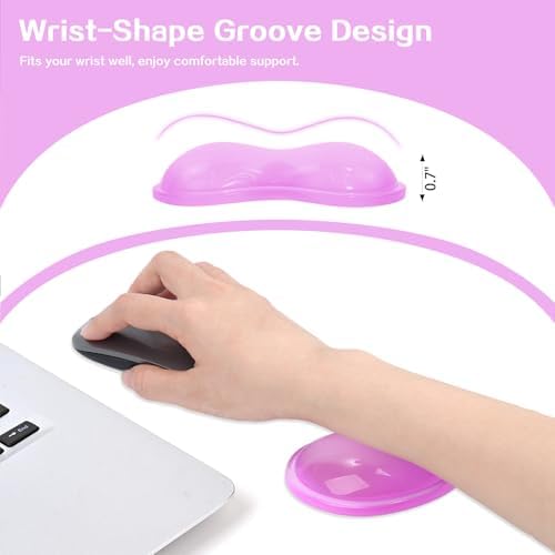Gel Keyboard & Mouse Wrist Rest Set - Keyboard Wrist Rest Pad & Mouse Support for Office Gaming Pad Computer Laptop Ergonomic Comfortable Pain Relief- Pad Set (Mouse Support Only)