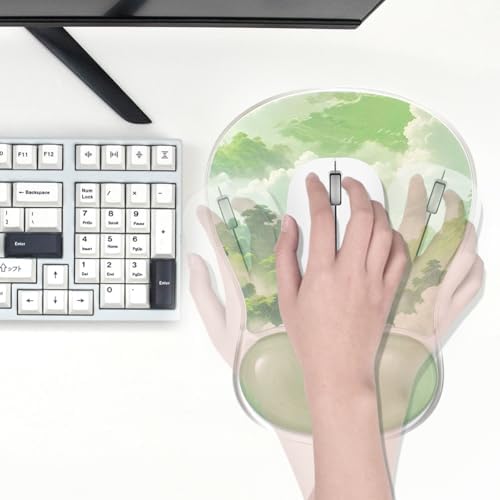 Green Gel Mouse Pad with Wrist Support Office Accessoris Ergonomic Mousepad