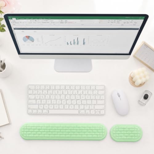 Ergonomic Keyboard Wrist Rest & Mouse Pad with Wrist Rest Set, Green