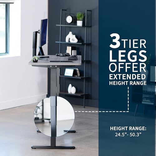 VIVO Dark Gray 55 x 28 in Standing Desk, DESK-KIT-2B55G