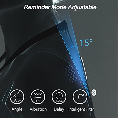 P1 Posture Corrector for Women Men, Strapless Upper Back Brace, Vibration Reminder, Rechargeable, 50H Battery