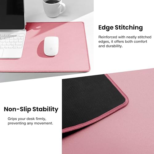 ALOANES Non-Slip Extended Mouse Pad Office&Home Desk Mat Stitched Edge
