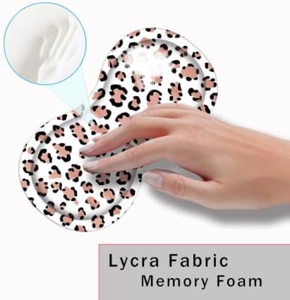 Mouse Pad with Wrist Support + Desk Mat + Coaster 3 in 1 Set, XL Large Gaming Mousepad Ergonomic Mouse Pads for Desk Computer Laptop Office,Leopard Print