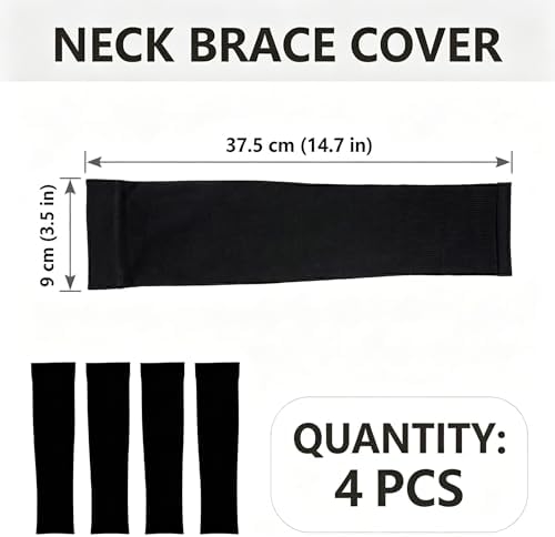 4 Pcs Breathable Neck Brace Covers, Cervical Support Sleeves, Unisex