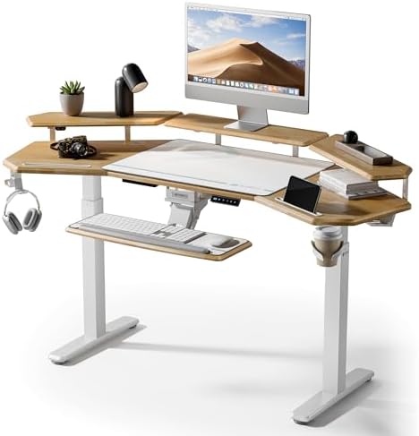EUREKA ERGONOMIC 72" Electric Standing Desk, Dual Motor, Solid Wood Top
