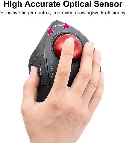 SANWA Trackball 44mm/1.73in, Replacement Ball for GMAWBTTB138N/GMATB137, ELECOM DEFT PRO, and Other Compatible Trackball Mouse, Glossy Red
