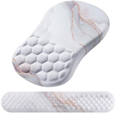 Ergonomic Mouse Pad & Keyboard Wrist Rest Set, Memory Foam