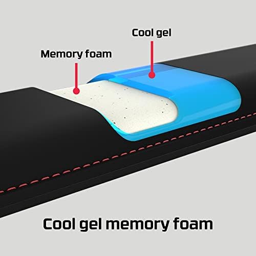 HyperX Wrist Rests - Cooling Gel Memory Foam - Anti-Slip - Keyboard and Mouse Accessories, Black