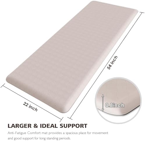 HappyTrends Kitchen Floor Mat - 4/5 Inch Thick Anti-Fatigue Kitchen Rug