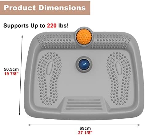 Anti-Fatigue Standing Desk Mat with Massage Ball and Balance Board for Ergonomic Comfort and Core Training