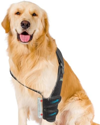 Dog Elbow Protector Brace for Canine Pads, Elbow&Shoulder Wraps with Metal Splint Support for Callus, Hygroma, Dysplasia, Arthritis, Dislocation, Pressure Sores, Comfort Fit for All-Day Wear