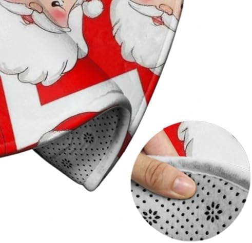 Highly Premium Quality Floor Mat, Office Chair Decor Mat, Room Sofa Yoga Soft Round Carpet Christmas Santa Claus Red
