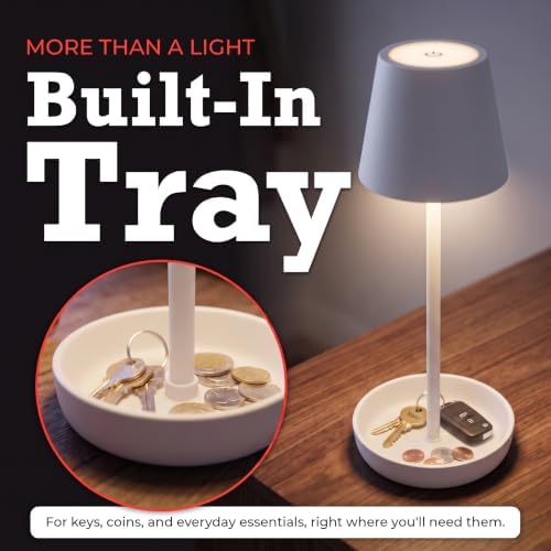 Cordless Table Lamp 2-Pack, Rechargeable Touch Lamp with Remote