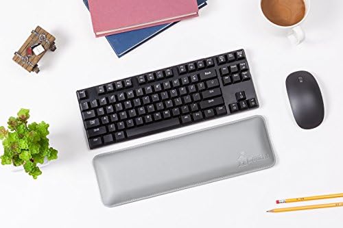 Bailey Tenkeyless by Castle - Wrist Rest for Keyboards with Around 87 Keys - Leather Ergonomic Computer Extra Firm Wrist Support for Typists, Gaming, and Heavy Office Use (Stone, Tenkeyless)