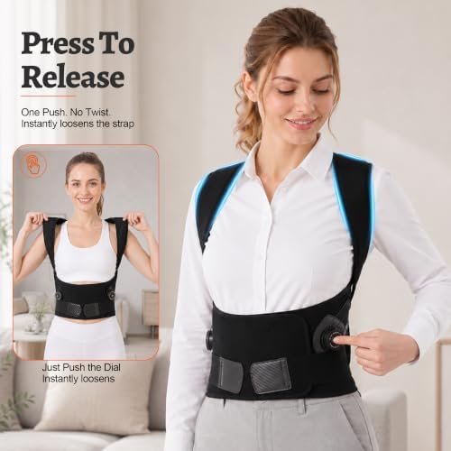 Upgraded Dial Posture Corrector Back Brace for Men and Women
