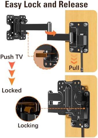 Mounting Dream Lockable RV TV Mount for Most 10-26 Inch Flat Screen, 33 lbs