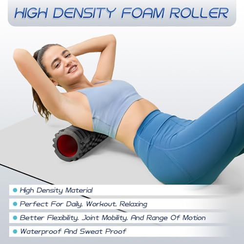 Krightlink 2-in-1 18" Foam Roller Set for Deep Muscle Massage