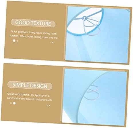 Garneck Fabric Clip-On Lamp Shade Soft Blue Decorative Shade for Table and Floor Lamps Removable Adjustable Light Filter Bulb Clips