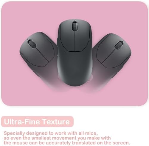 Small Mouse Pad, 6 x 8 Inch Mini Mouse Pad for Keyboard Tray Laptop Wireless Mouse Home Office Travel, Portable & Washable (Pink)