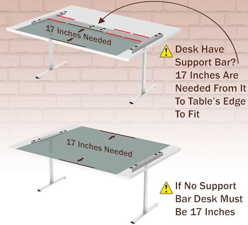 Large 23.6 Inch White Under Desk Drawer Slide Out, Great For The Office, Home And Workspace. Pencil & Undermount Pull Out Under Counter Workbench Attachable Drawer, Made Of Carbon Steel