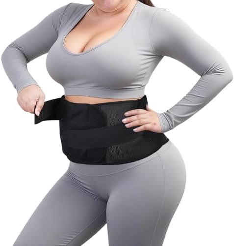 lefeke Plus Size Back Brace for Women & Men - Adjustable Lumbar Support Belt, Lower Back Pain Relief, Sciatica Breathable & Washable, Herniated Disc, Posture Corrector - Extra Large (4XL)