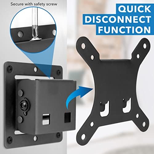 Mount-It! Tilting TV Wall Mount 24-32 in, 1.65 in Profile, Quick Release