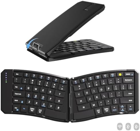 Ergonomic Foldable Keyboard, 3-Device Dual Mode 2.4G & Bluetooth