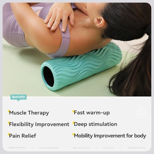 SUBCULTUREPICK 15" Foam Roller - Medium Density Deep Tissue Muscle Massage