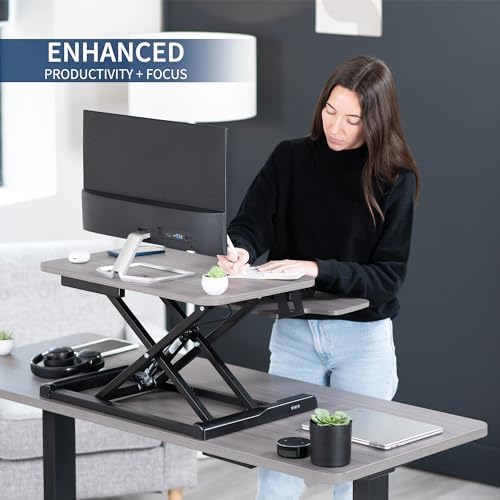 VIVO Dark Gray 26 inch Standing Desk Converter, DESK-V026KG