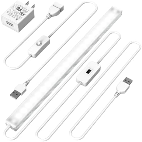 ASOKO 12in Plug in Under Cabinet Light Hand Wave Sensor Kitchen Light