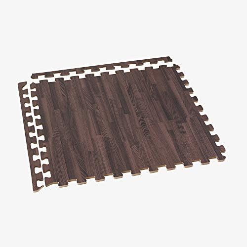 Forest Floor Farmhouse 3/8 Inch Thick Printed Foam Tiles, Premium Wood Grain Interlocking Foam Floor Mats, Anti-Fatigue Flooring – Stylish Flooring Solution