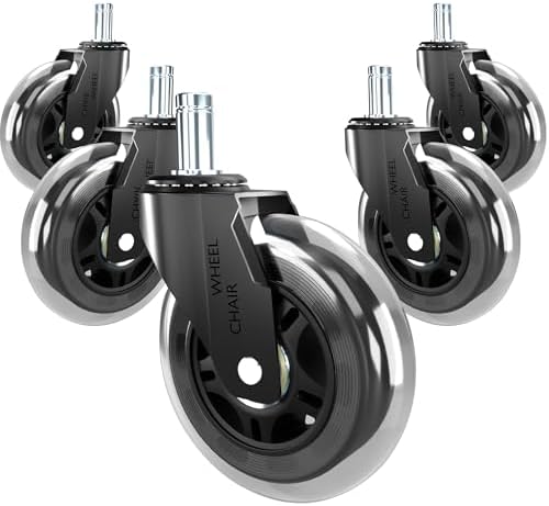 Office Chair Wheels Replacement Rubber Chair Casters Heavy Duty