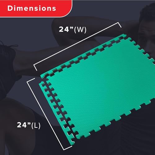 We Sell Mats 3/8" Thick Multipurpose EVA Foam Exercise Floor Mat, Interlocking Tiles, Anti-Fatigue for Home or Gym