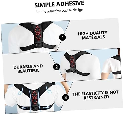 Invisible Posture Corrector Back Brace Black Adjustable Support for Adults