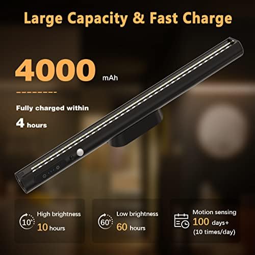 Hapfish Motion Sensor LED Light Bar Indoor,Under Cabinet Lighting Wireless