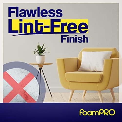 FOAM PRO 00165 4-Inch Roller Oils and Clears Refills, Fine Finish, 2-Pack
