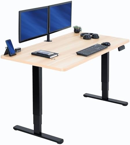 VIVO Light Wood 55 x 28 in Standing Desk, DESK-KIT-2B55C